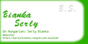 bianka serly business card